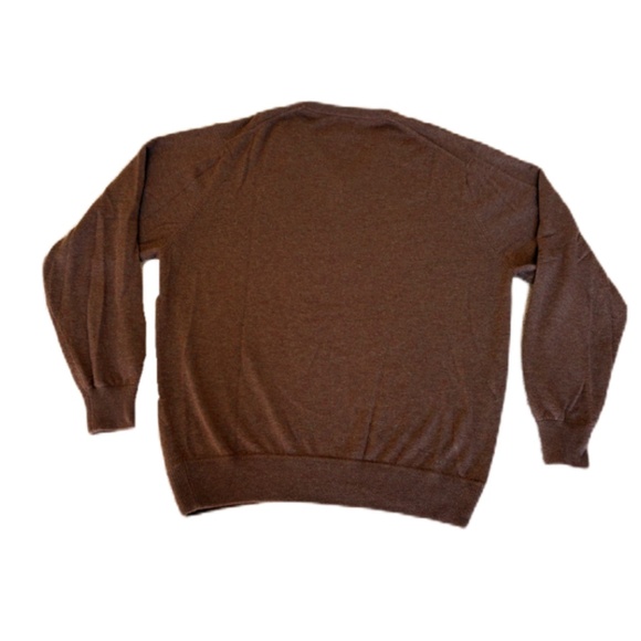 Peter Millar cashmere sweater long sleeve v-neck brown Large - Picture 2 of 13